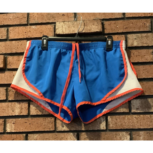 Aveto Womens Blue & Pink Athletic Shorts With Drawstring Size L - Picture 2 of 4